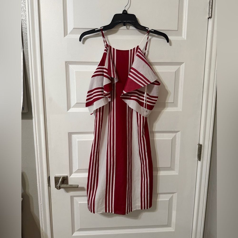 Banana Republic Halter Red and White Dress